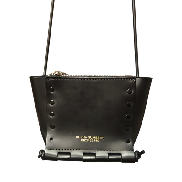 KOZHA NUMBERS | Miso Mini Leather Bag in Black - Picture 1 of 7